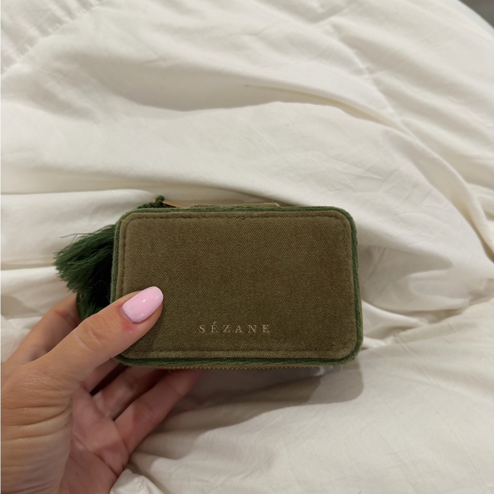 Sézane Olive Green jewelry case